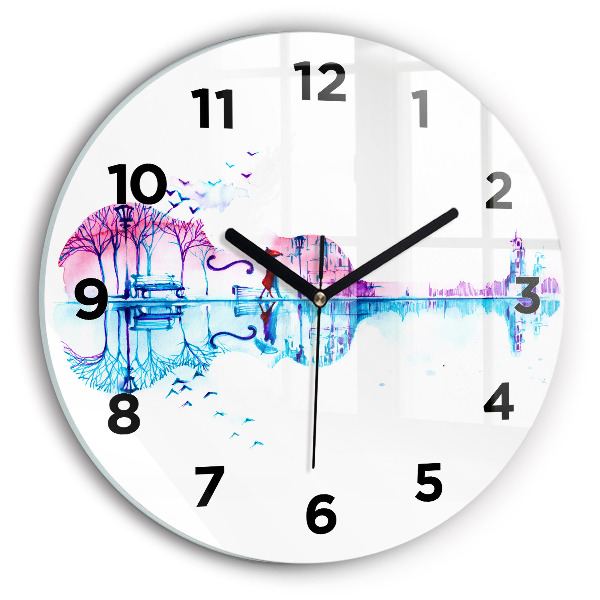 Horloge ronde Lac du parc Cello