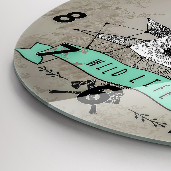 Horloge ronde Tête de cerf