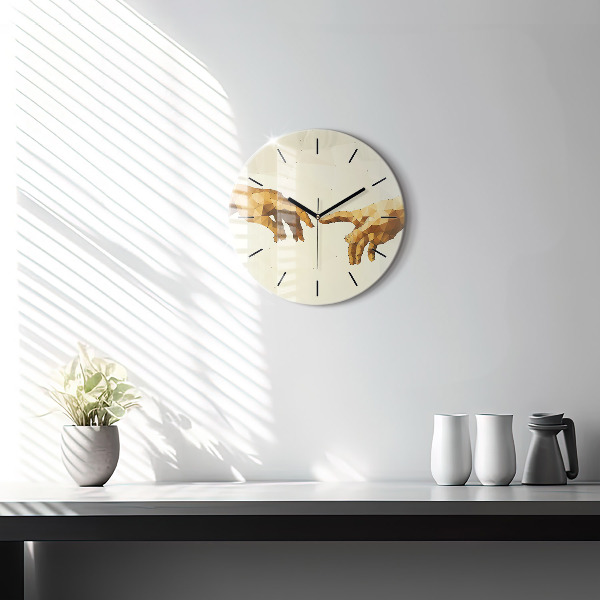 Horloge ronde 'Création d''Adam'