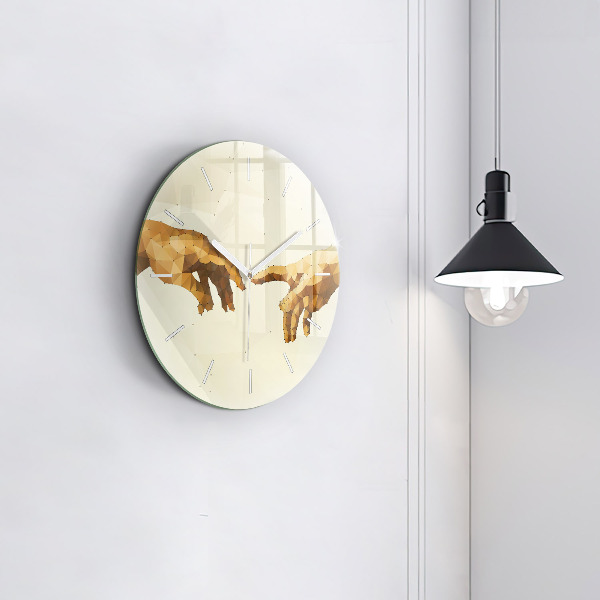 Horloge ronde 'Création d''Adam'