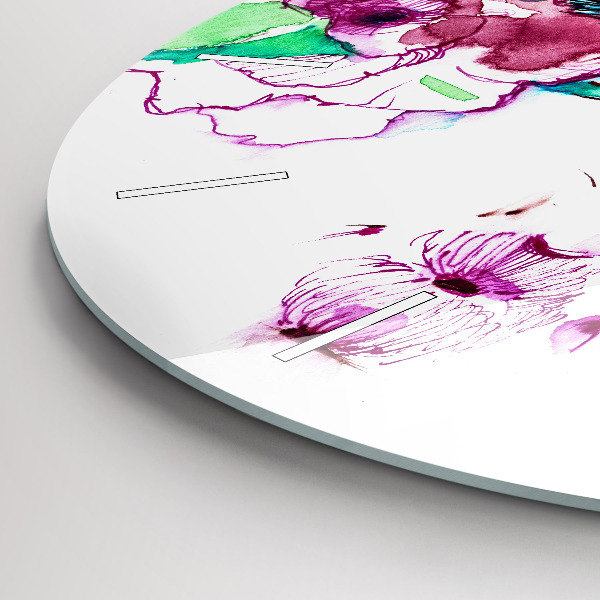 Horloge ronde Femme avec des lunettes