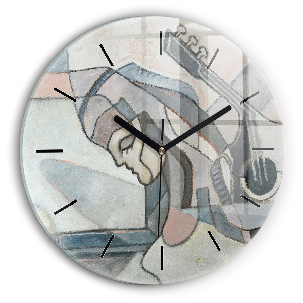 Horloge ronde Peinture abstraite