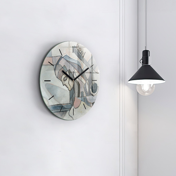 Horloge ronde Peinture abstraite