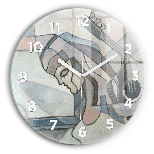 Horloge ronde Peinture abstraite