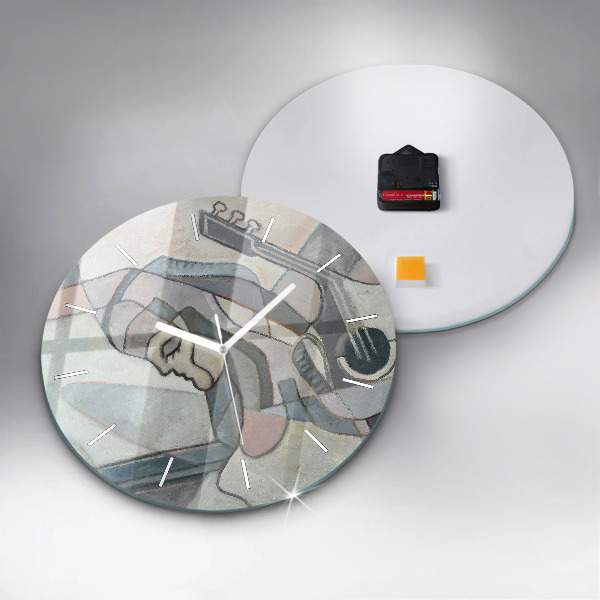 Horloge ronde Peinture abstraite