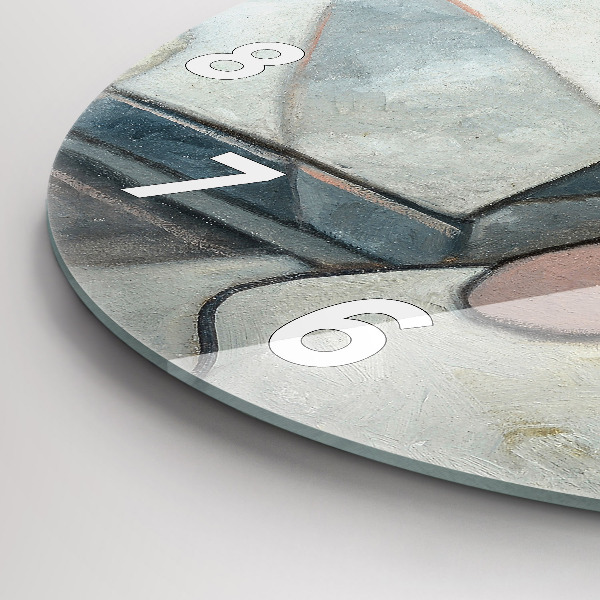 Horloge ronde Peinture abstraite