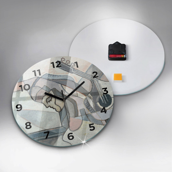 Horloge ronde Peinture abstraite