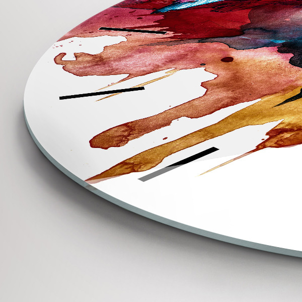 Horloge ronde Perroquet rouge coloré