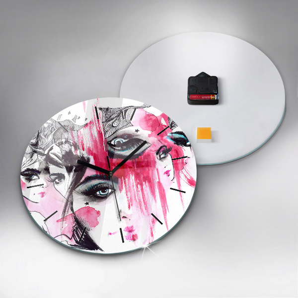 Horloge ronde 'Les multiples visages de l''abstraction'