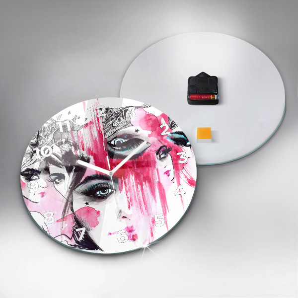 Horloge ronde 'Les multiples visages de l''abstraction'