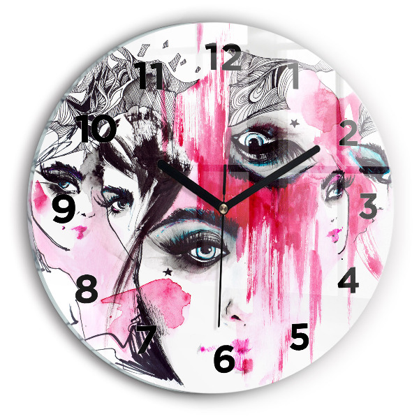 Horloge ronde 'Les multiples visages de l''abstraction'