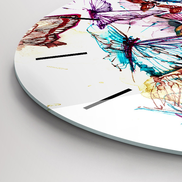 Horloge ronde Œil de papillon coloré