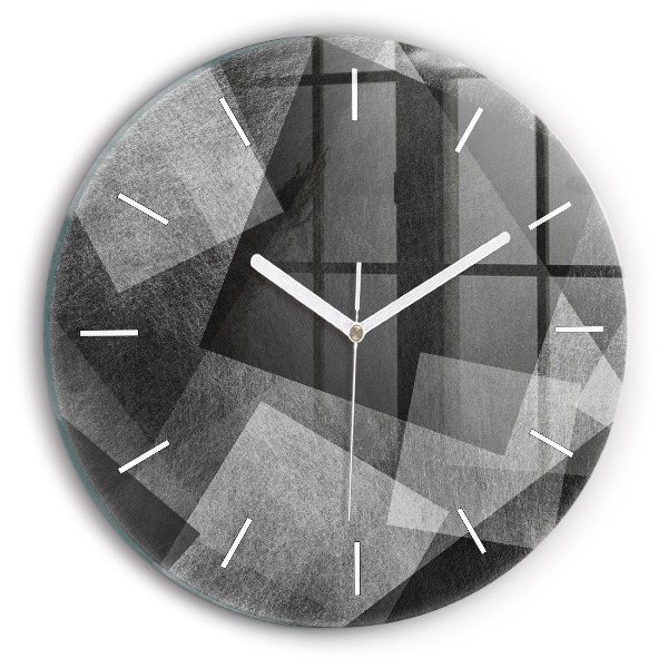 Horloge ronde Abstraction géométrique