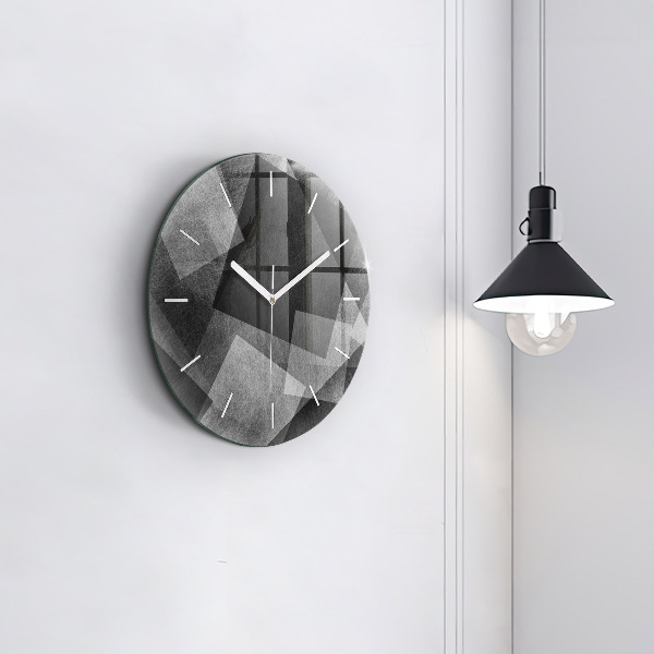 Horloge ronde Abstraction géométrique