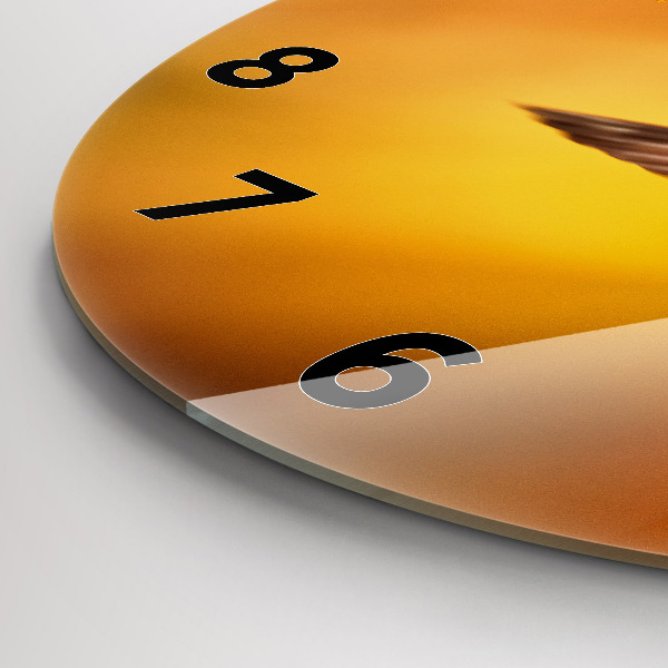 Horloge ronde oiseau colibri