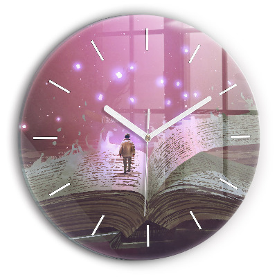 Horloge ronde 'Livre d''abstraction'