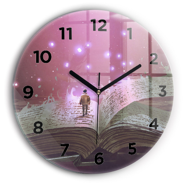 Horloge ronde 'Livre d''abstraction'