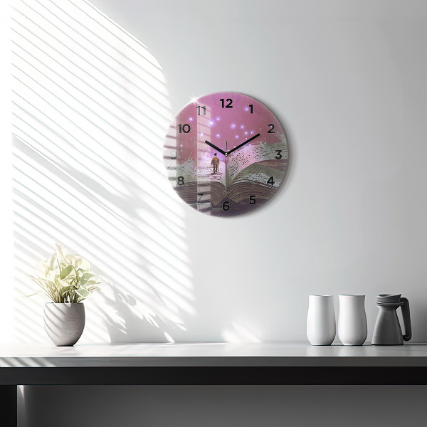 Horloge ronde 'Livre d''abstraction'