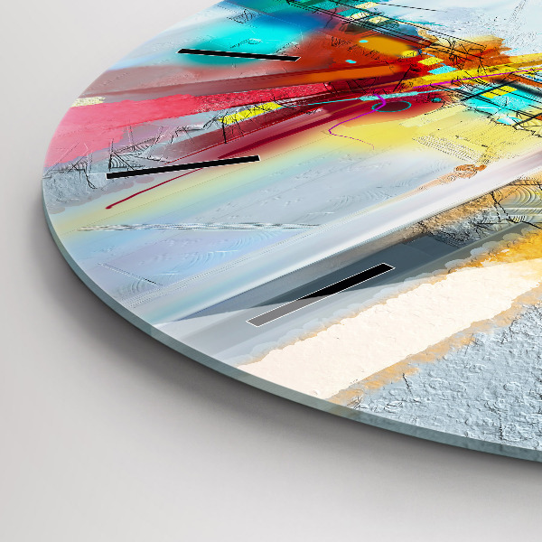 Horloge ronde Pont abstrait