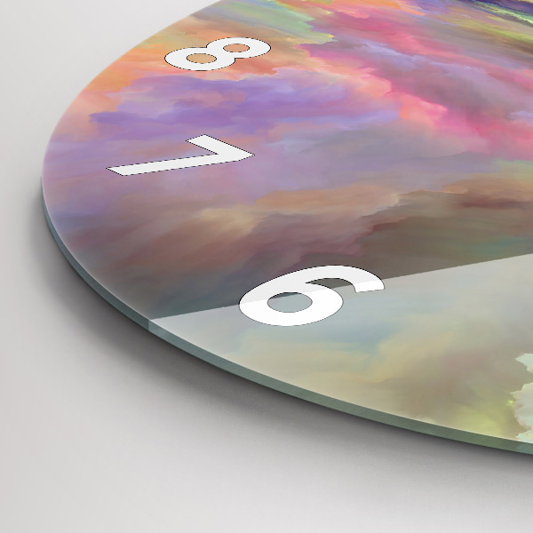 Horloge ronde Paysage abstrait