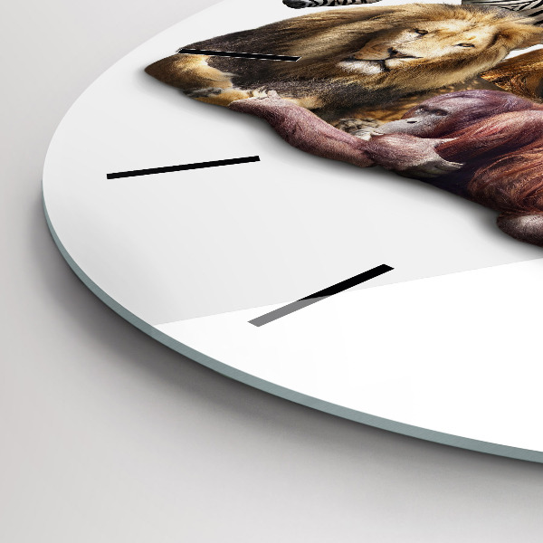 Horloge ronde Animaux sauvages