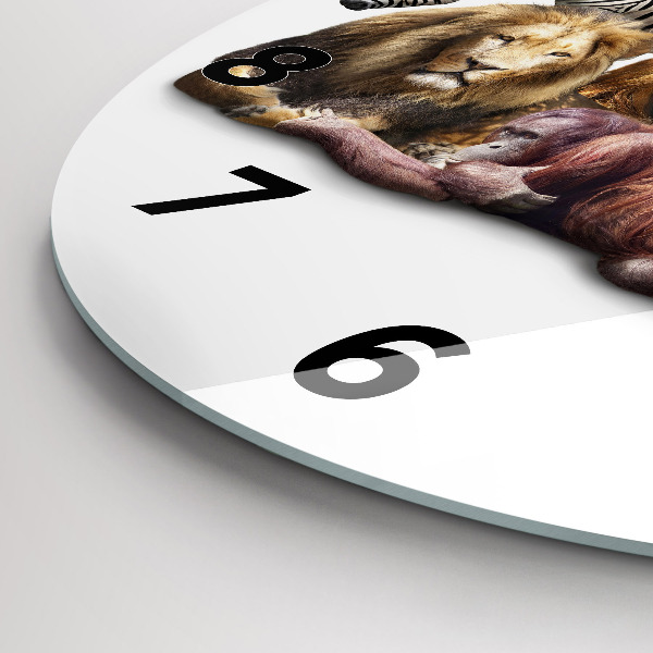 Horloge ronde Animaux sauvages