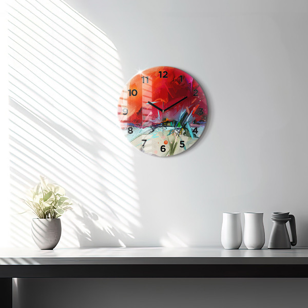 Horloge ronde 'Des rangées d''épices'