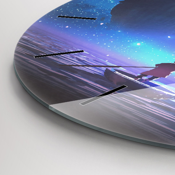 Horloge ronde Voilier fantastique