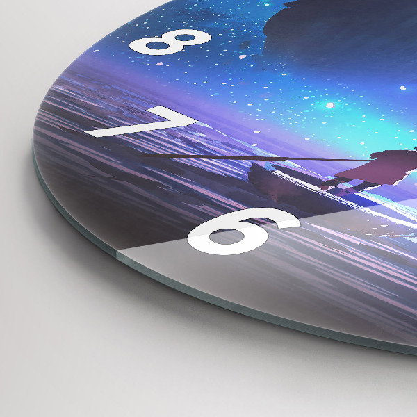 Horloge ronde Voilier fantastique