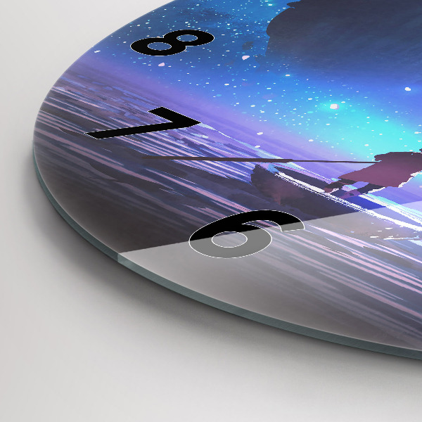 Horloge ronde Voilier fantastique