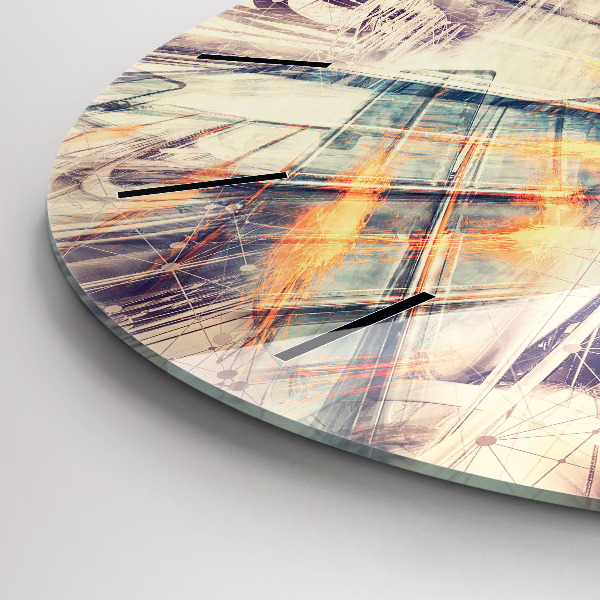 Horloge ronde Mécanisme abstrait