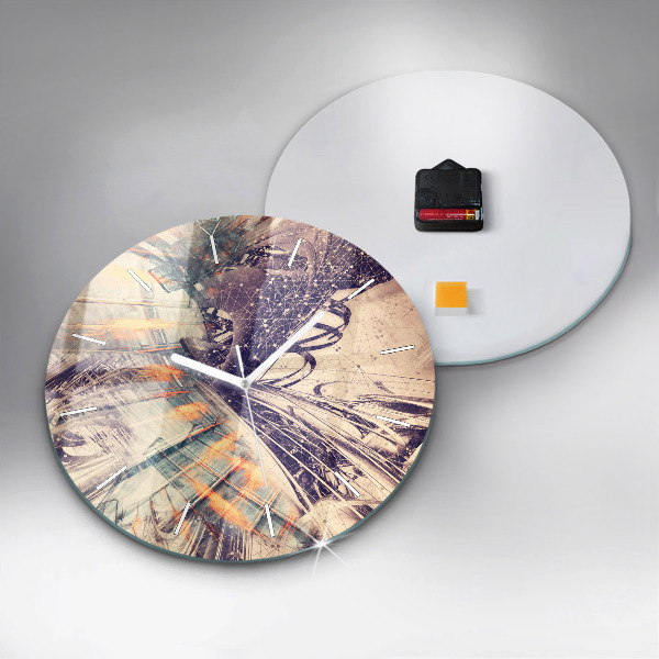 Horloge ronde Mécanisme abstrait