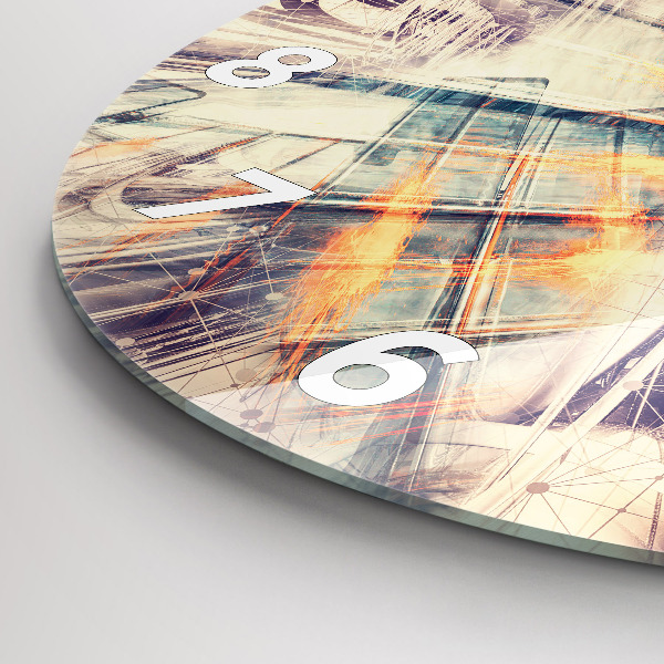 Horloge ronde Mécanisme abstrait