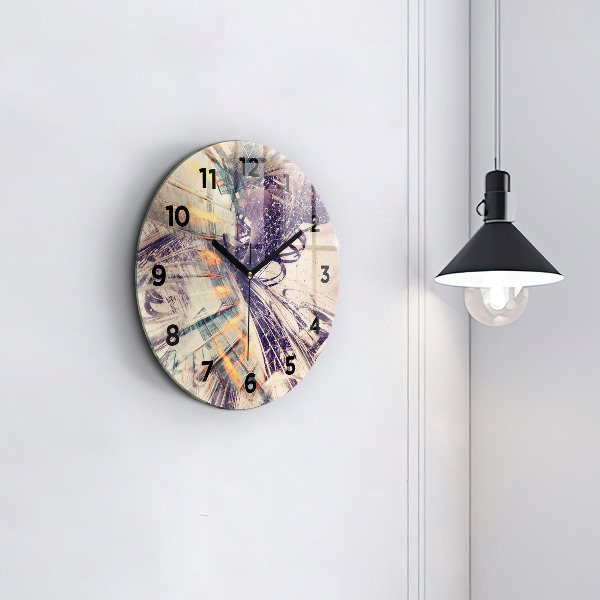 Horloge ronde Mécanisme abstrait