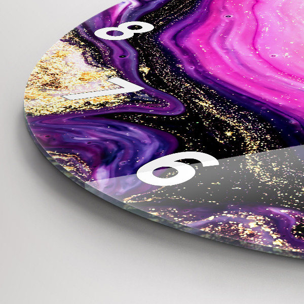 Horloge ronde Marbre abstrait