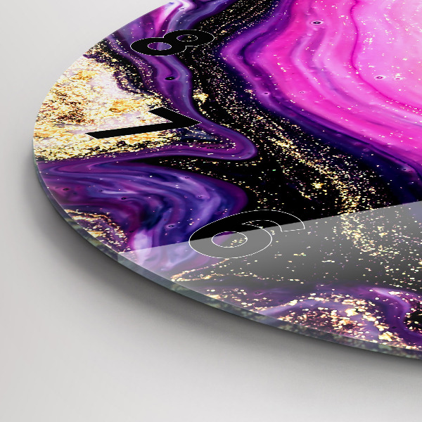 Horloge ronde Marbre abstrait