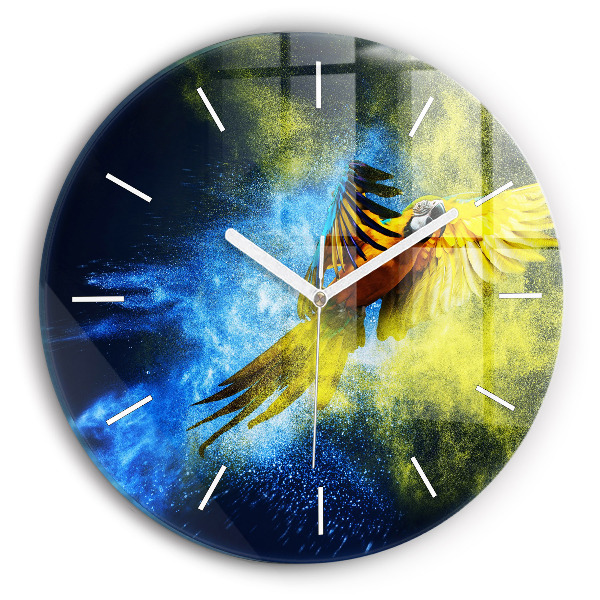 Horloge ronde Perroquet coloré