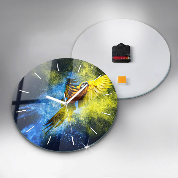 Horloge ronde Perroquet coloré