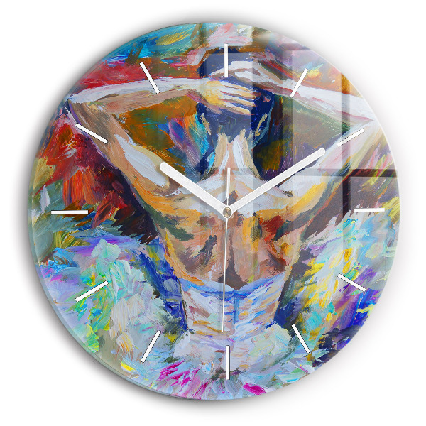 Horloge ronde Ballerine peinte