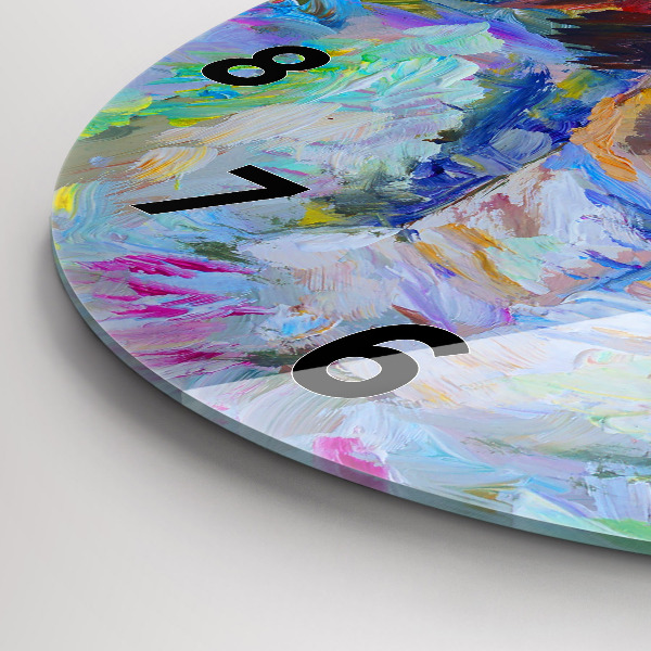 Horloge ronde Ballerine peinte