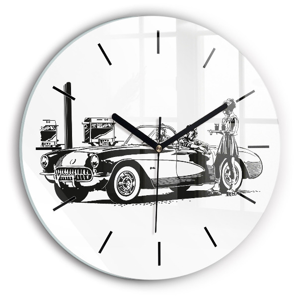 Horloge ronde Illustration rétro
