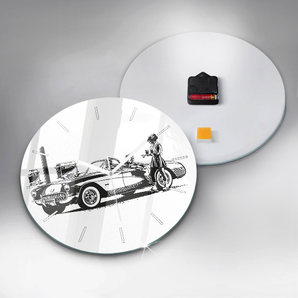 Horloge ronde Illustration rétro