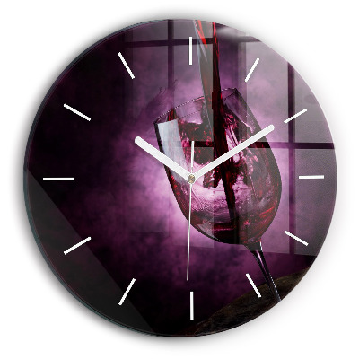 Horloge ronde Verre à vin