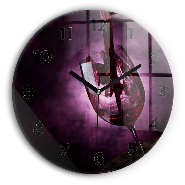 Horloge ronde Verre à vin