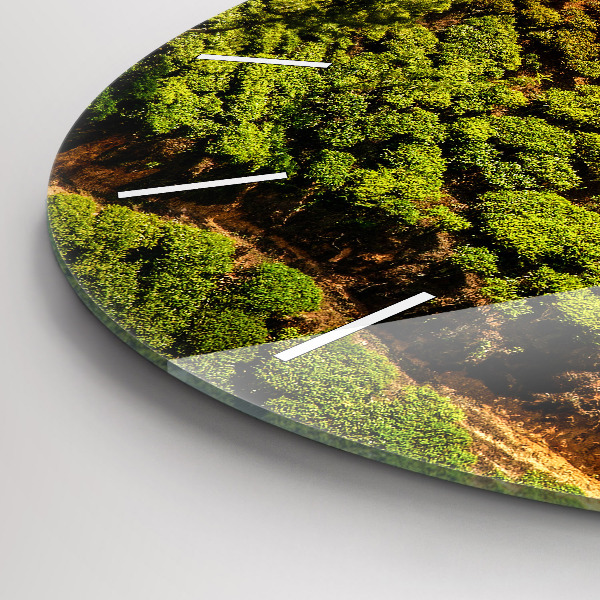 Horloge ronde Colline du thé