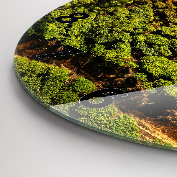 Horloge ronde Colline du thé