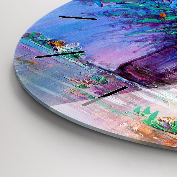 Horloge ronde Fleurs dans un vase