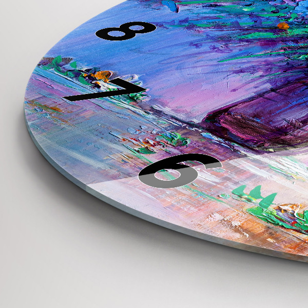 Horloge ronde Fleurs dans un vase