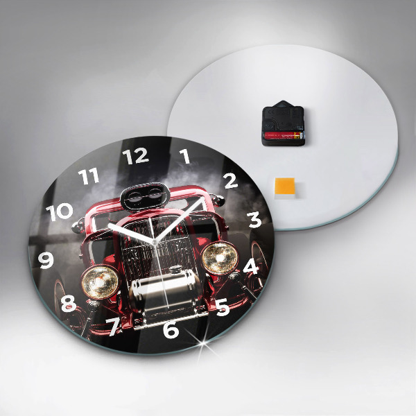 Horloge ronde Vieille voiture vintage