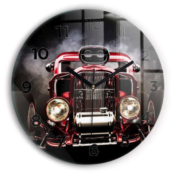 Horloge ronde Vieille voiture vintage